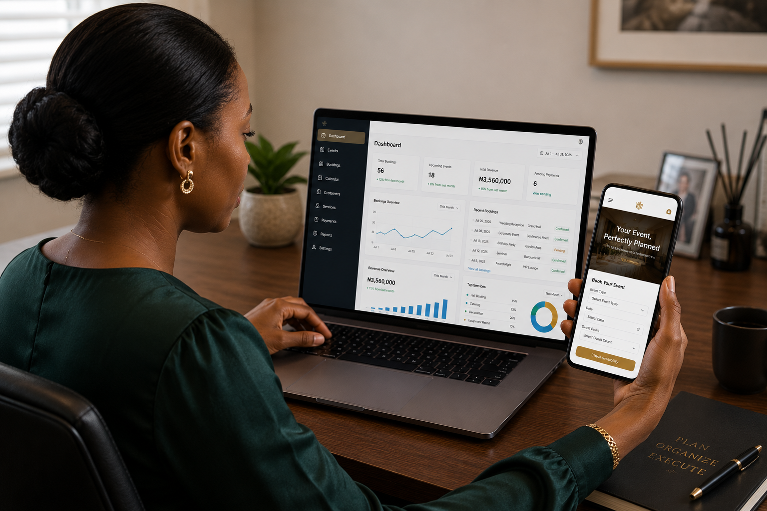 Event management dashboard